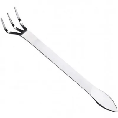 Stainless steel rake with spade 256mm