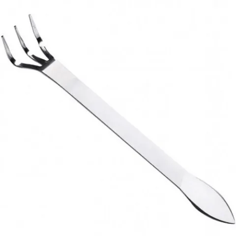 Stainless steel rake with spade 256mm